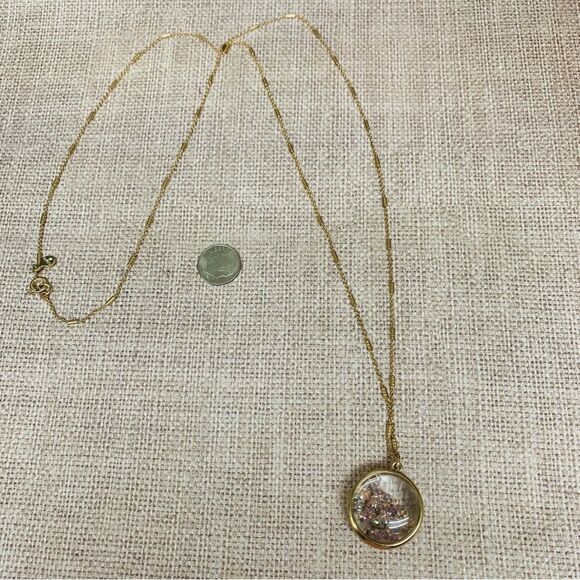 VTG Loft Gold Floating Crystal Necklace - Picture 1 of 3